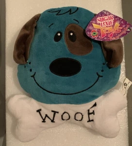 Umweltfreundliches Zuckerhut Spielzeug Plüsch Hund & Knochen mit Etikett (10 "x 12") - Bild 1 von 2