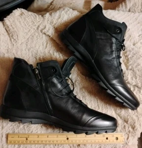 VINCI Sz 45 (Sz 12) Men's Black Boot "The Houston" Lace Up Casual, EUC! - Picture 1 of 19
