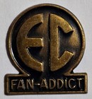 Vintage Original 1953 EC Comics Fan-Addict Brass Pin - No Backing Pin - Rare