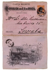 Briefmarken - Brasilien Ganzsachen - 1900 HG# A13 gebraucht (C932) - Bild 1 von 1