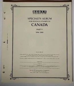 Scott Specialty Canada Page Set Parte V 1996-2000 Francobolli 240CAN5 inutilizzati - Foto 1 di 4