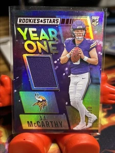 🔥 2024 Rookies & Stars J.J. McCarthy Rookie Patch #YO-JMY /399 RC 🔥 Vikings QB - Picture 1 of 4