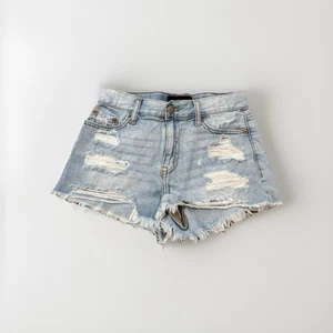 Aeropostale Women's Vintage High Rise Shorty Shorts Light Blue Size 00 Regular - Picture 1 of 4
