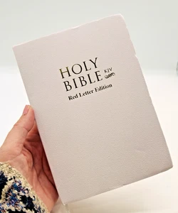 KJV Holy Bible: Gift + Award White Leather-Look Red Letter Small Print - Bild 1 von 4