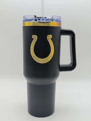 NFL Indianpolis Colts Vaso 40 OZ Botella de Agua Aislada de Acero Inoxidable NUEVO Foto 1 de 4