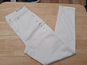 New Girl's Size 13/14 Regular, Skinny High Rise Jeans, White By Evsie - Picture 1 of 5