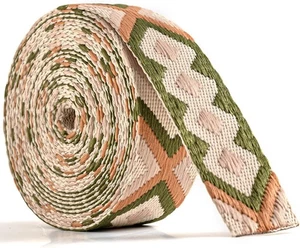 Cotton Webbing 1.5 Inch 2 - Heavy Strap 1.5- 5 Yard, Style 01 - Picture 1 of 6