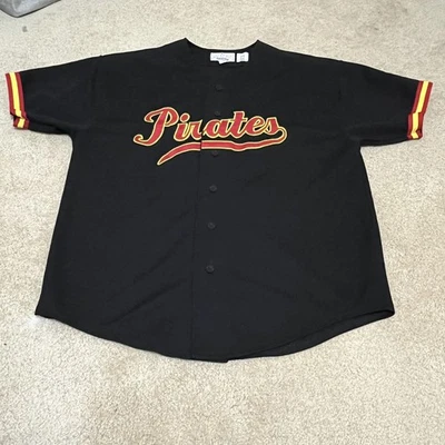 Vintage 1990s XL Pittsburgh Pirates Starter Jersey Black AL Martin #28 - Image 1 of 4