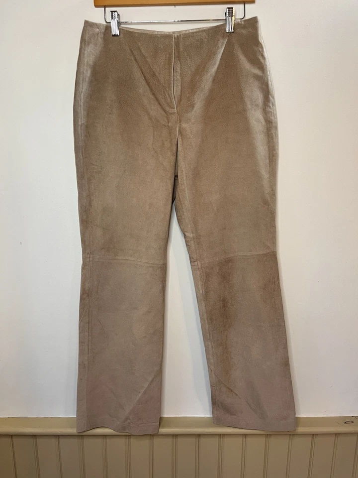 Pantalones occidentales de cuero gamuza genuino Apostrophe para mujer talla 10P Rodeo Country nuevos con etiquetas Foto 1 de 4