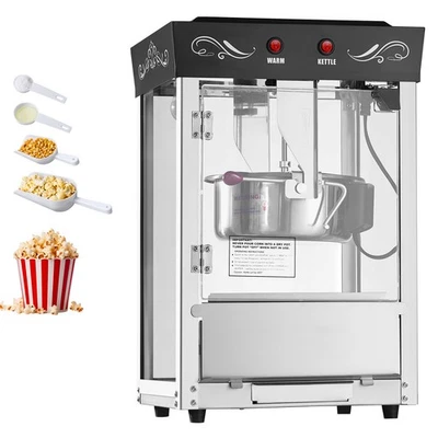Uimoso Countertop Popcorn Maker, 800W, 8oz Kettle, 48 Cups, Black - Image 1 of 4