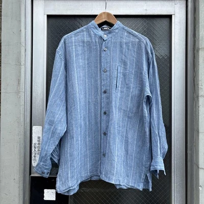 CAMISA DE LINHO PERMANENTE USADA ANOS 80-90 ISSEY MIYAKE BOA - Imagem 1 de 4