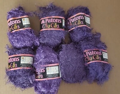 Patons Cha Cha Eyelash Yarn Color  "Disco".  7 skeins - Image 1 of 3