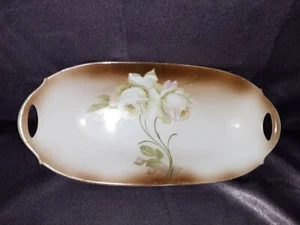 Vintage Bavaria Oval Floral Celery Bowl 12"inch - Picture 1 of 9