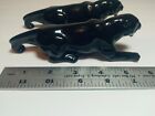 (2) Vintage ~ Black Panthers ~ Ceramic 6" Figurines ~ Mid-Century Modern Retro