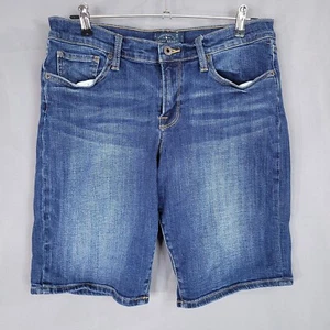 Lucky Brand The Bermuda Women's Denim Short Straight Blue Mid Rise Size 10/30 - Picture 1 of 13