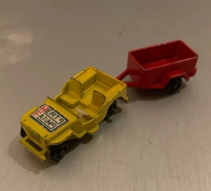 Vintage LONE-STAR Tuff-Tots Yellow Jeep With Trailers - Picture 1 of 2