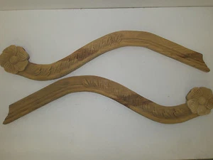 Decorative Hand Carved Pine Wooden King Size Swan Neck pair (491) - Picture 1 of 1
