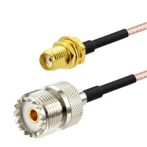 Ham Radio Antenna Adapter Cable 50cm SO-239 to SMA for Baofeng UV-5R UV-82 - Picture 1 of 5