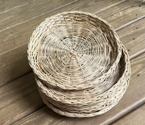8 soportes para platos de papel de mimbre barbacoa picnic ratán RV camping cesta bambú cámper - Imagen 1 de 5