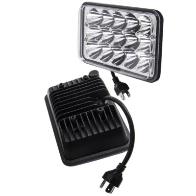 4x6 LED Headlight Assembly For Peterbilt 379 378 357 Kenworth T800 H4656 H4666 - Image 1 of 4