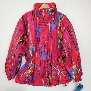 Neu mit Etikett Vintage 90er FILA Ski Team Italien bunter Anorak Pullover Reißverschluss Taille 1/2 Reißverschluss S - Bild 1 von 17