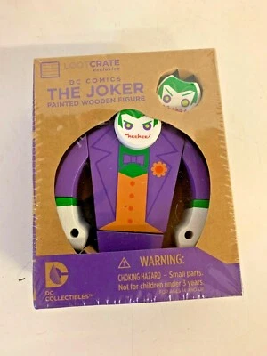 Cool DC Comics THE JOKER Painted Wooden Figure NOS Sealed Batman # J16615 Toy  - Image 1 of 4