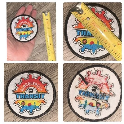 Rare 3” ALBUQUERQUE TRANSIT  EMBROIDERED IRON-ON PATCH applique NEW MEXICO ABQ - Image 1 of 4