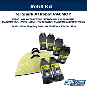 Refill Kit Multifloor Solution, Mop Pads for Shark VACMOP RV2001WDCA, AV2001WD - Picture 1 of 7