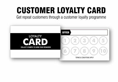 Customer Loyalty Cards For Start-ups And Small Businesses Generic Or Custom • 5.99£