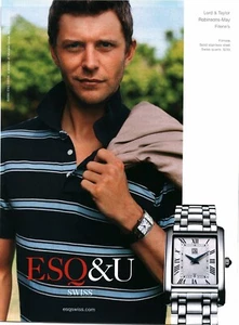 Anuncio impreso 2005 - Anuncio de reloj suizo ESQ FILMORE - ANUNCIO DE RELOJ SUIZO ESQ y U - Imagen 1 de 1