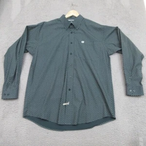Cinch Shirt Men M Green Geo Print Western Rodeo Cowboycore Rustic Country Logo - Picture 1 of 22