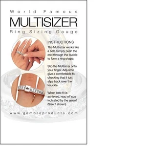 100x Multisizer Ringstärke Fingergröße 1-17 1/2 Größe USA Engagement TR5USX10 QD - Bild 1 von 2