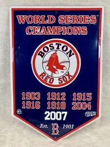Red Sox World Series Champions 2007 Genuine Merchandise Boston Aluminum Sign - Picture 1 of 9
