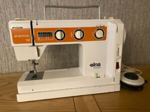 Elna Air Electronic TSP Electronic Sewing Machine, Foot Pedal, Case, Accessories