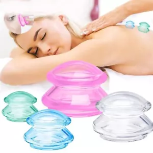 UK Silicone Massage Body Cups Anti Cellulite Suction Bubble Sucker Vacuum - Picture 1 of 16