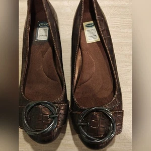 Zapatos planos Dr Scholl's marrón chocolate bronce con detalle de hebilla para mujer 7,5 - Imagen 1 de 4