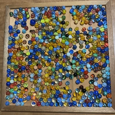 Canicas vintage ojos de gato ¡6 libras! Muchos tesoros en este grupo Foto 1 de 4