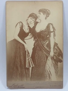 ANTIQUE LAFAYETTE DUBLIN CABINET CARD DUCHESS OF LEINSTER & SISTER HELEN VENETIA - Picture 1 of 8