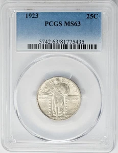 1923 Standing Liberty 25c MS63 PCGS 950568-3 - Picture 1 of 3