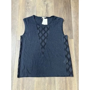 Maje Black Linen Crewneck Tee Shirt Blouse Size 1 - Small - Picture 1 of 9