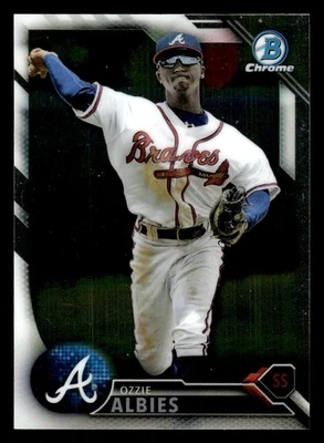 2016 BOWMAN OZZIE ALBIES BCP110 MINT CHROME PROSPECTS BASEBALL ATLANTA BRAVES - Image 1 of 2