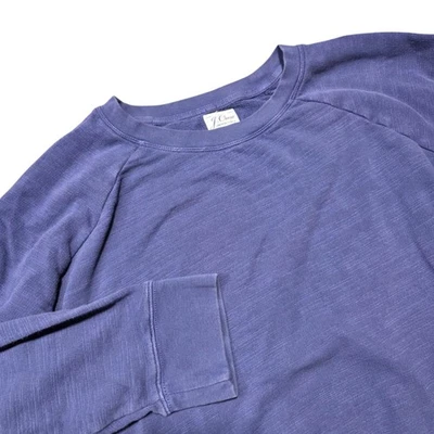 Sudadera Pullover J Crew Vintage Polar Talla M Azul Manga Raglán Cuello Redondo Foto 1 de 4