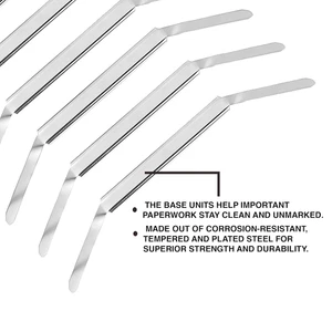 50 Pcs of 3.5” Capacity Premium Metal Prong Paper Fastener Complete Set, 2.75... - Picture 1 of 12