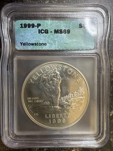 1999 Modern Commemorative Yellowstone National Park ICG MS-69 - Picture 1 of 2