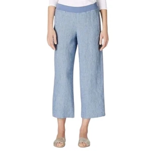 J. Jill Love Leinen gestreifte Pull On Hose Medium - Bild 1 von 7