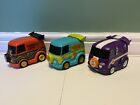 Scooby Doo Pull Back And Go Vehicles Cars x 3, Mystery Machine, Pirate Crew Toys