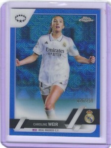 2022-23 TOPPS CHROME UEFA WOMENS CAROLINE WEIR #50 BLUE #26/250 REAL MADRID CF