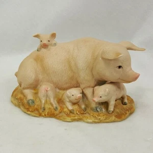  HOMCO Porcelain Figurine MOMA PIG WITH PIGLETS - SEFM5 - Picture 1 of 11