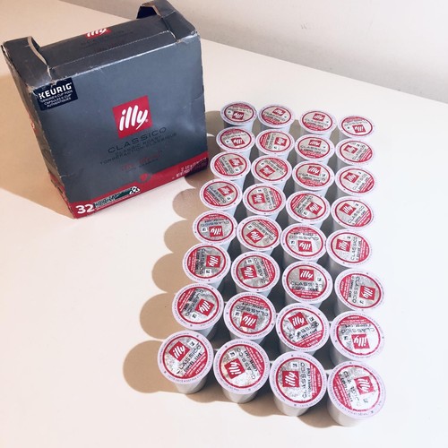32 Illy Coffee K Cups Keurig Pods, Classico Roast Caramel Orange