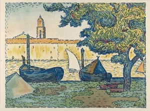 13890.Decor Poster.Room interior art design.Paul Signac painting.Saint-Tropez - Picture 1 of 1